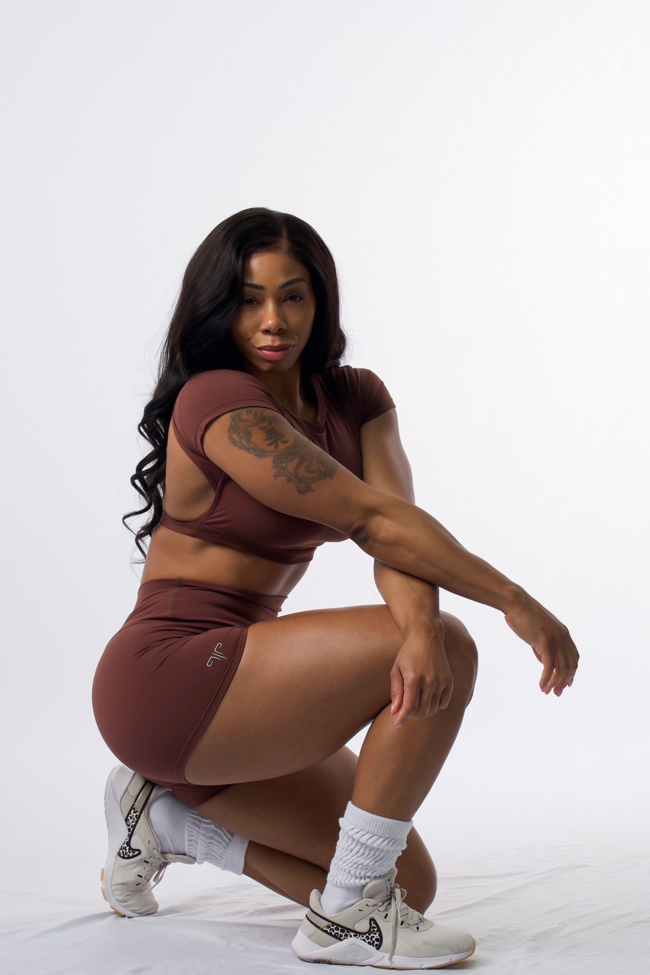 Backless Crop Top T- Shorts Set