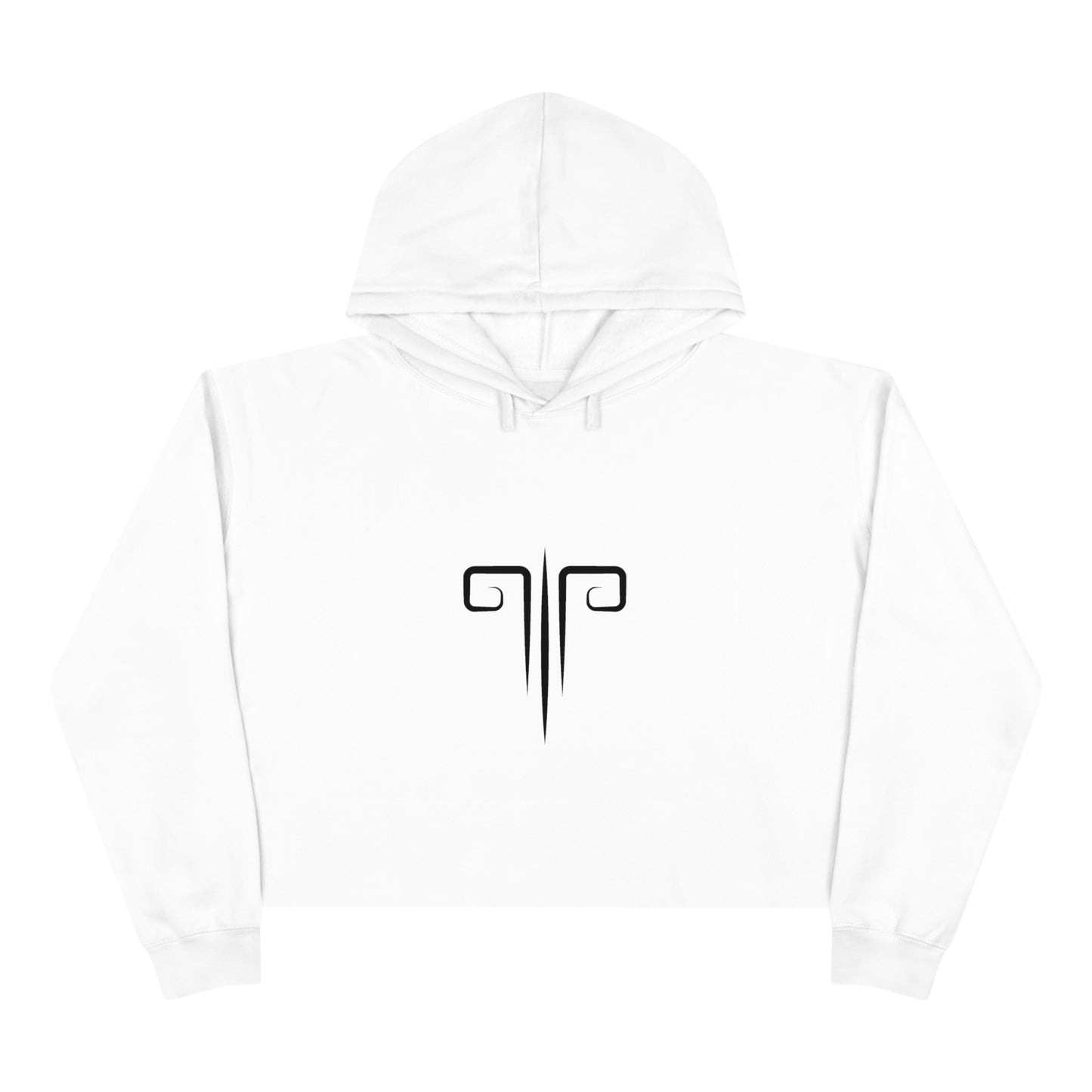 White Crop Hoodie