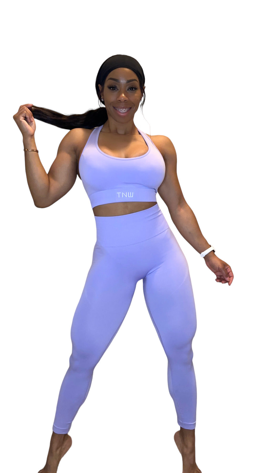 TNW Sports Bra And Leggings Set -Lavender