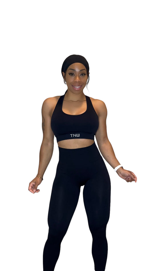 TNW Sports Bra And Leggings Set -Black